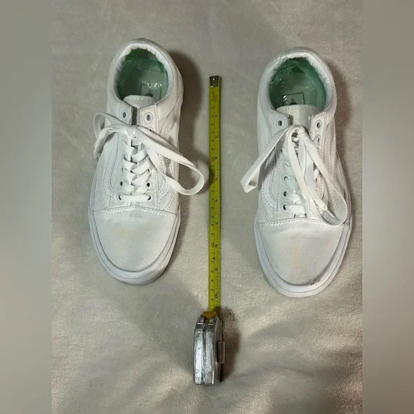 Vans white skate shoes women's 8.5 Men's 7 lace summer casual - Picture 6 of 7